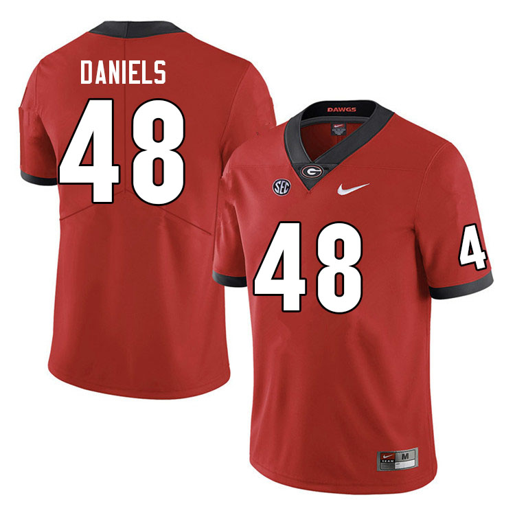 Men #48 Joseph Daniels Georgia Bulldogs College Football Jerseys Sale-Red